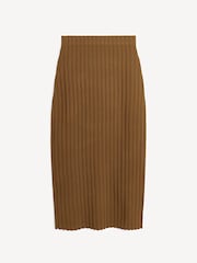 By Malene Birger Brown Fiemme Ribbed Midi Skirt - Image 6 of 6