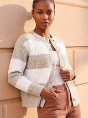 Roman Natural Stripe Cardigan - Image 2 of 4