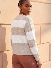 Roman Natural Stripe Cardigan - Image 3 of 4