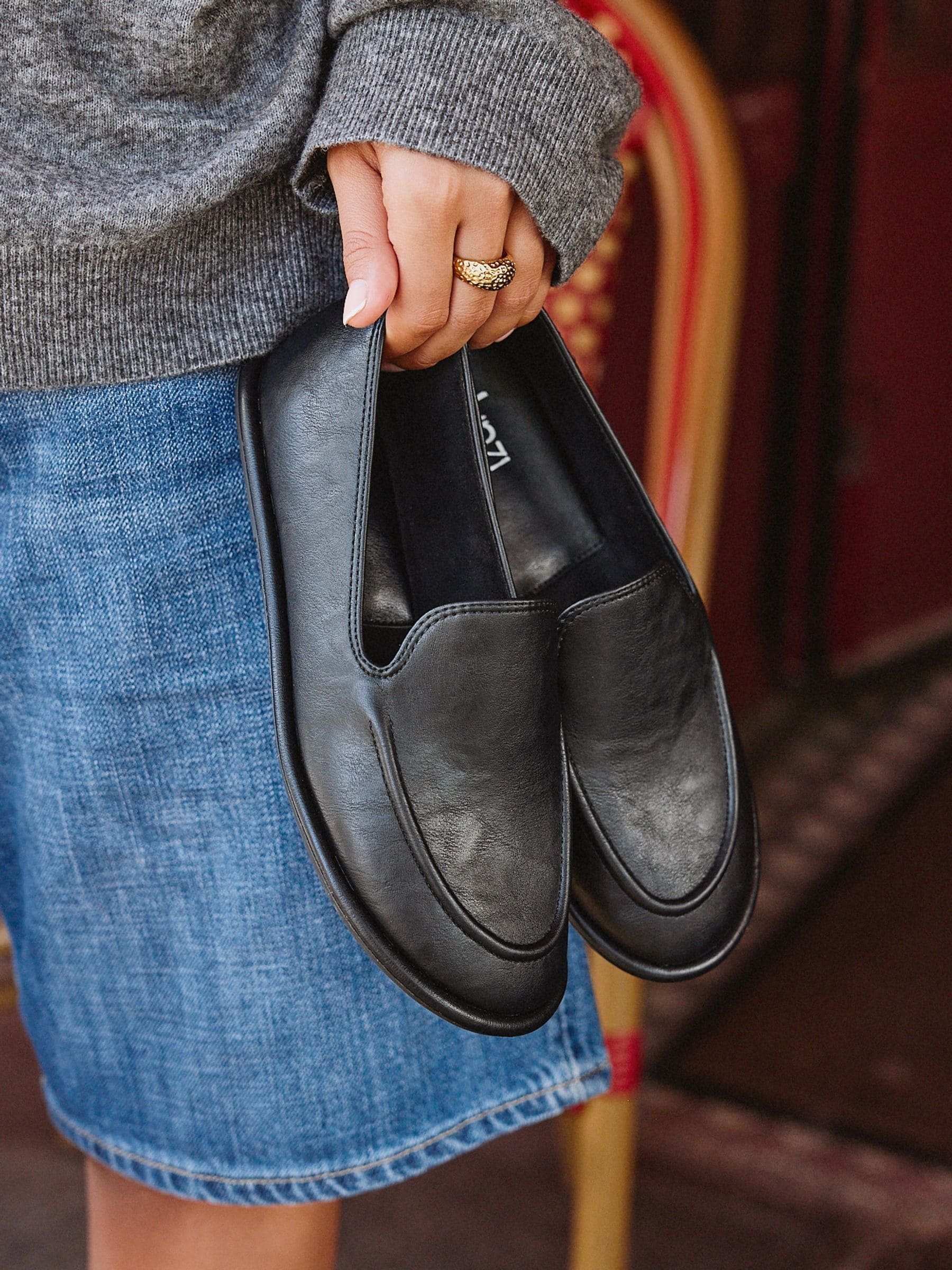 Linzi Women's Black Route Classic Slip On Loafers