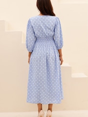 Aspiga Blue Jyoti Printed Rayon Dress - Image 2 of 3
