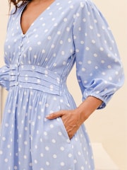 Aspiga Blue Jyoti Printed Rayon Dress - Image 3 of 3