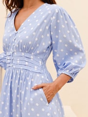Aspiga Blue Jyoti Printed Rayon Dress - Image 4 of 5