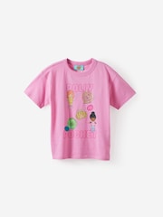 화이트 - Cotton On Polly Pocket 드롭숄더 반소매 티셔츠 - 4의 이미지 1
