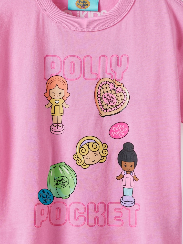 화이트 - Cotton On Polly Pocket 드롭숄더 반소매 티셔츠 - 4의 이미지 2