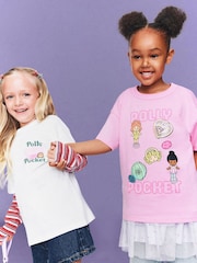 화이트 - Cotton On Polly Pocket 드롭숄더 반소매 티셔츠 - 4의 이미지 4