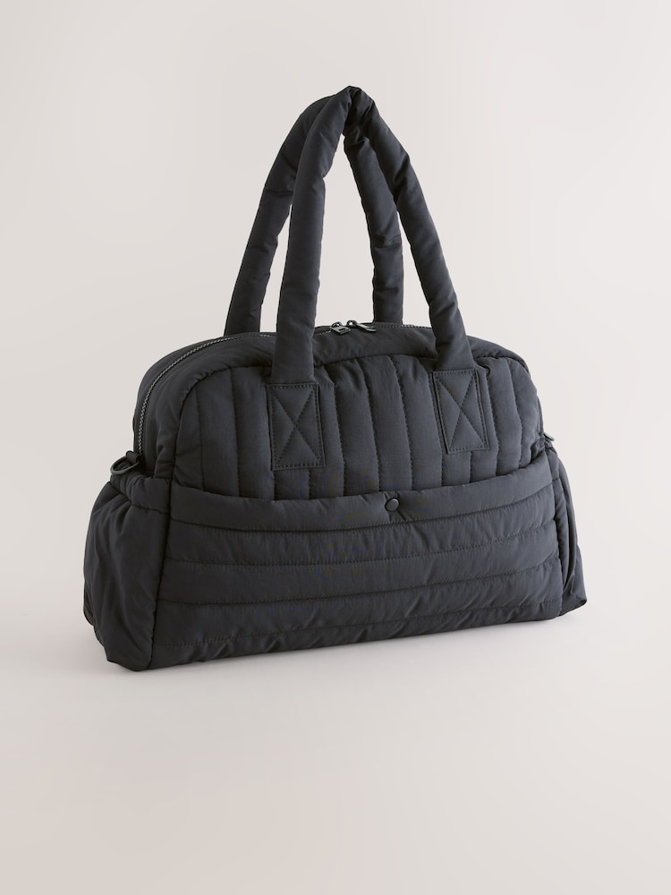 Black Quilted Baby Changing Bag - Image 2 of 9 Black Quilted Baby Changing Bag - Image 2 of 9