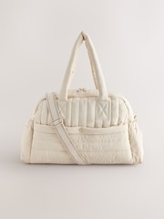 Cream Quilted Baby Changing Bag - Image 2 of 10