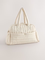 Cream Quilted Baby Changing Bag - Image 3 of 10