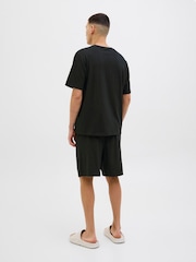 JACK & JONES Black Logo T-Shirt And Short Lounge Set - Image 3 of 6