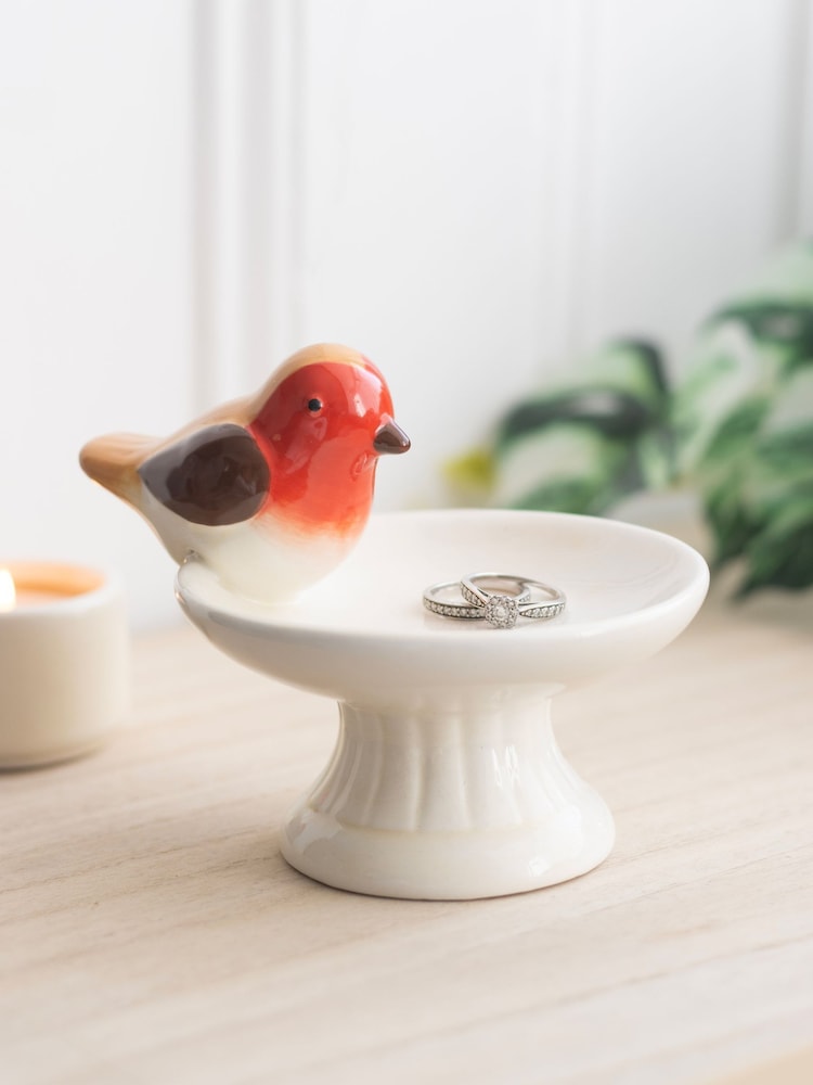 Something Different Brown Robin Bird Bath Ceramic Trinket Dish - Image 1 of 5 Something Different Brown Robin Bird Bath Ceramic Trinket Dish - Image 1 of 5