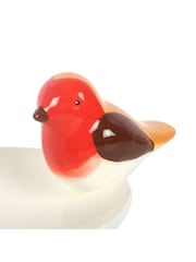 Something Different Brown Robin Bird Bath Ceramic Trinket Dish - Image 3 of 5