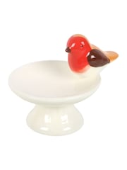 Something Different Brown Robin Bird Bath Ceramic Trinket Dish - Image 4 of 5