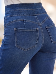 Sosandar Blue Contour Waist Slim Leg Jeans - Image 4 of 5