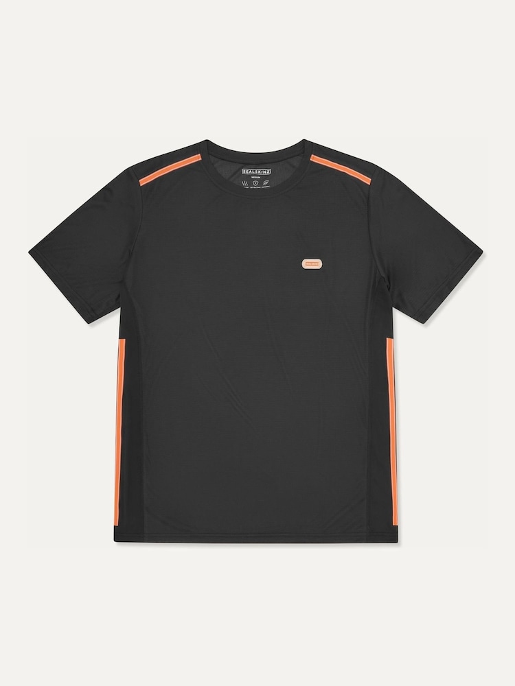 Sealskinz Black Sprowston Ultra Light Running T-Shirt - Image 1 of 2 Sealskinz Black Sprowston Ultra Light Running T-Shirt - Image 1 of 2