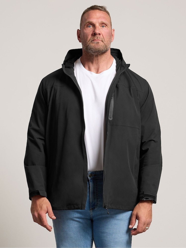 BadRhino Big & Tall Black Waterproof Jacket - Image 1 of 6 BadRhino Big & Tall Black Waterproof Jacket - Image 1 of 6