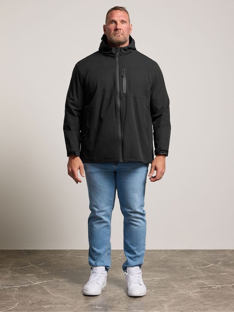 BadRhino Big & Tall Black Waterproof Jacket - Image 2 of 6 BadRhino Big & Tall Black Waterproof Jacket - Image 2 of 6