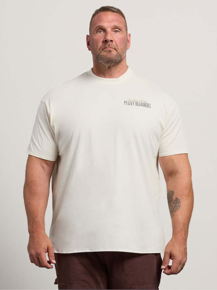 BadRhino Big & Tall White Peaky Blinders Whiskey T-Shirt - Image 1 of 7