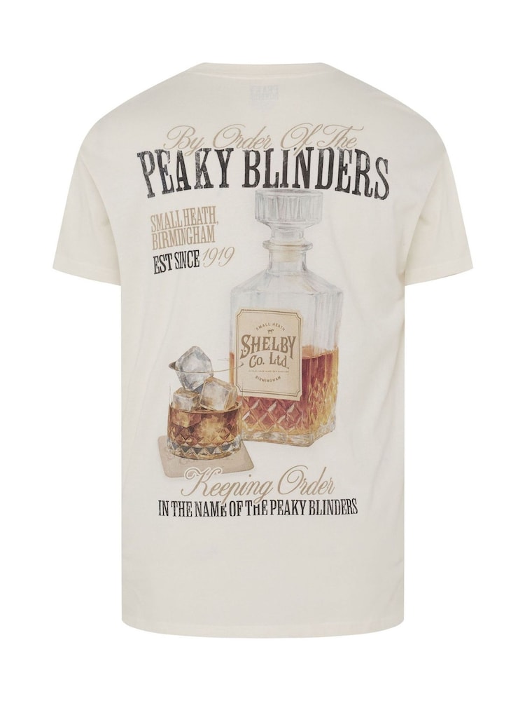 BadRhino Big & Tall White Peaky Blinders Whiskey T-Shirt - Image 7 of 7
