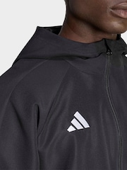 adidas Black Tiro 26 Essentials Woven Hoodie - Image 4 of 6