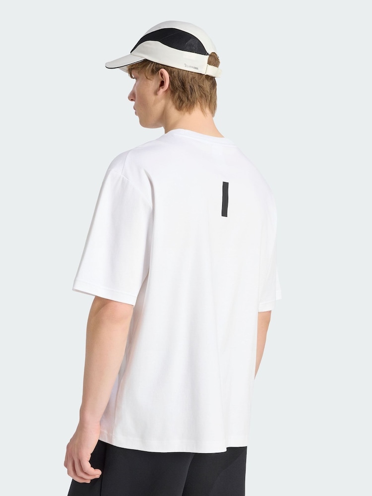 adidas White Z.N.E. Loose Fit T-Shirt - Image 2 of 5 adidas White Z.N.E. Loose Fit T-Shirt - Image 2 of 5