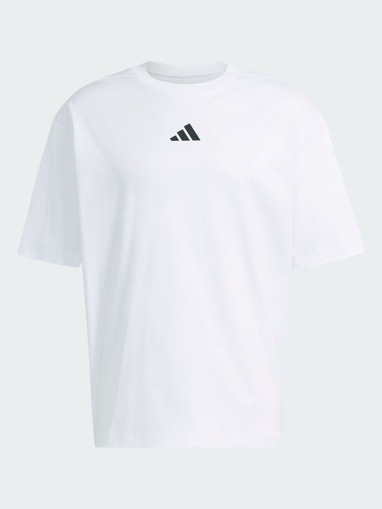 adidas White Z.N.E. Loose Fit T-Shirt - Image 5 of 5 adidas White Z.N.E. Loose Fit T-Shirt - Image 5 of 5