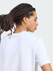 adidas White Kit Small Logo T-Shirt - Image 4 of 5