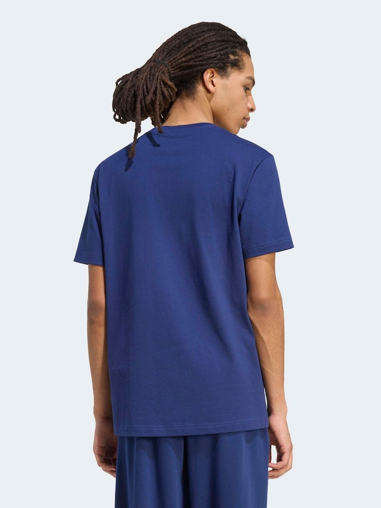 adidas Blue Kit Small Logo T-Shirt - Image 2 of 6