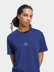 adidas Blue Kit Small Logo T-Shirt - Image 4 of 6