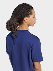 adidas Blue Kit Small Logo T-Shirt - Image 5 of 6