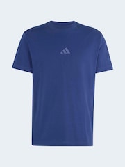 adidas Blue Kit Small Logo T-Shirt - Image 6 of 6