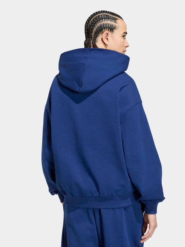 adidas Blue Kit Small Logo Hoodie - Image 2 of 6 adidas Blue Kit Small Logo Hoodie - Image 2 of 6