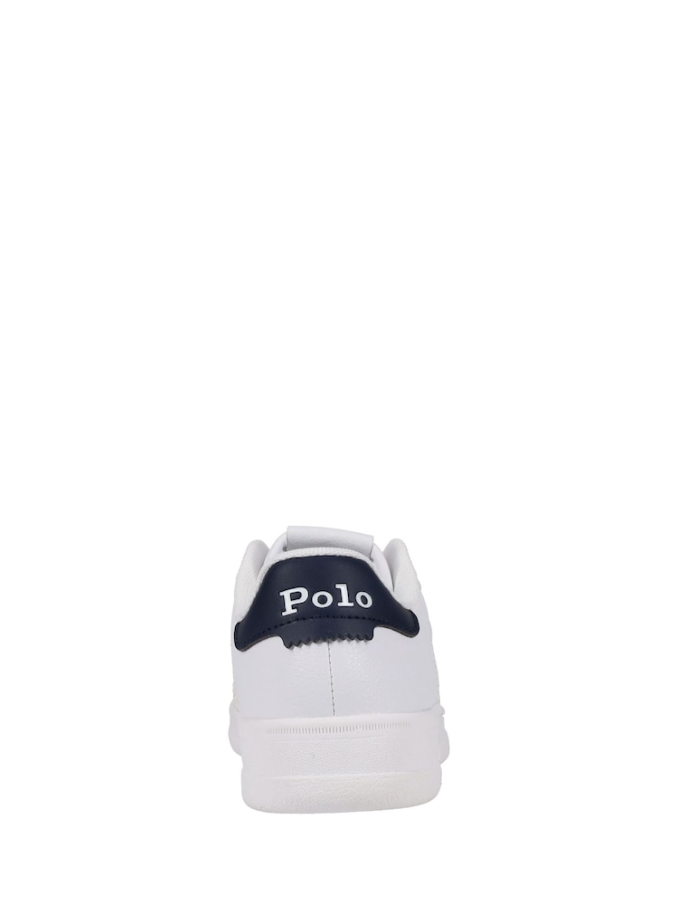 Polo Ralph Lauren White Kids Masters Court Logo Trainers - Image 2 of 6