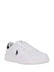 Polo Ralph Lauren White Kids Masters Court Logo Trainers - Image 4 of 6