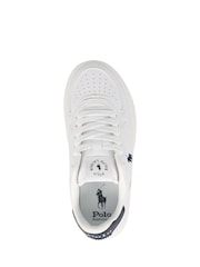 Polo Ralph Lauren White Kids Masters Court Logo Trainers - Image 5 of 6