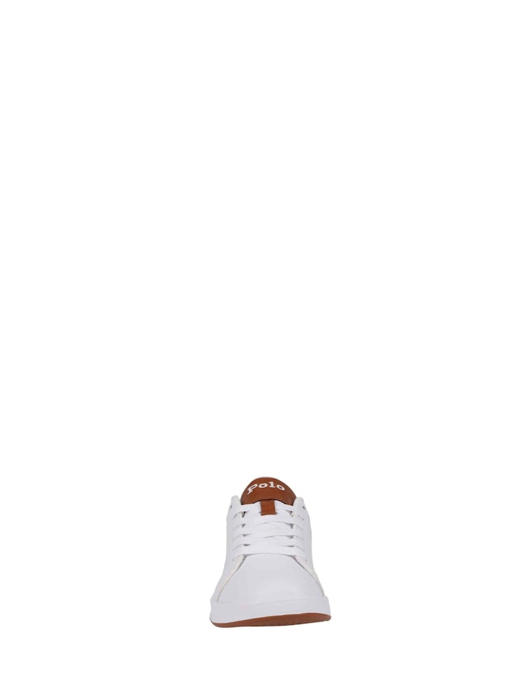 Polo Ralph Lauren White Kids Hertiage Court IV Trainers - Image 2 of 6