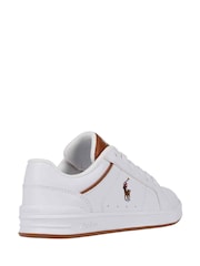 Polo Ralph Lauren White Kids Hertiage Court IV Trainers - Image 5 of 6