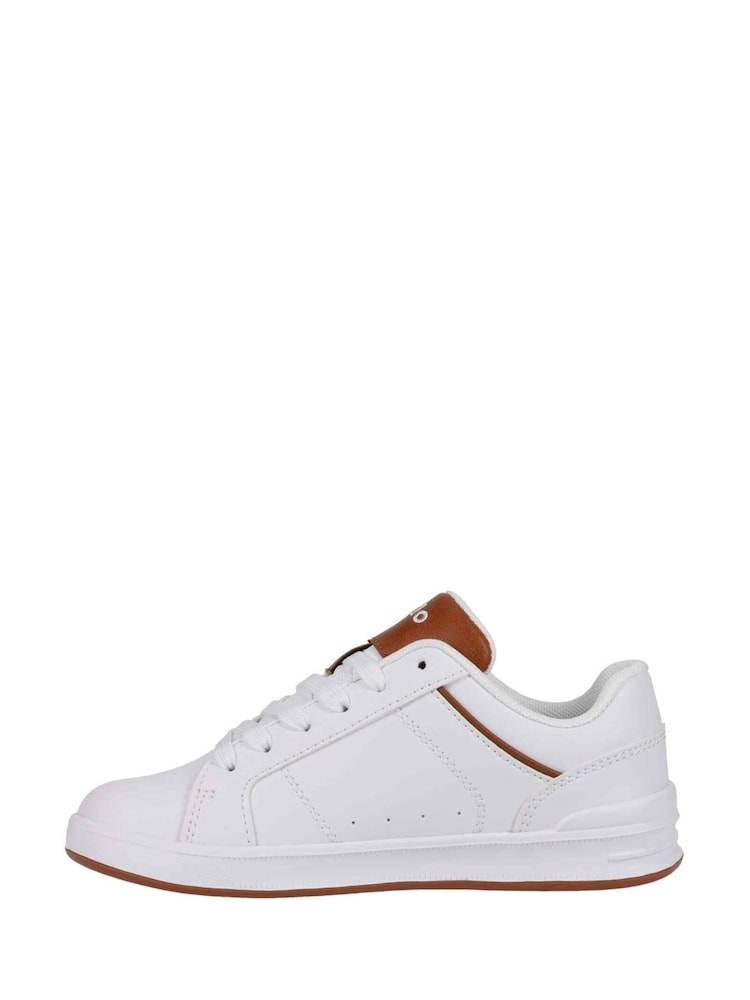 Polo Ralph Lauren White Kids Hertiage Court IV Trainers - Image 6 of 6