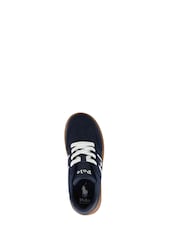 Polo Ralph Lauren Navy Kids Hertiage Court III Gum Sole Trainers - Image 5 of 6