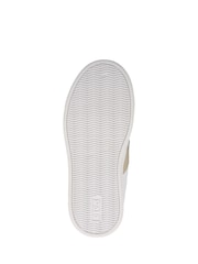 Polo Ralph Lauren White Kids Frazier Gold Panel Trainers - Image 5 of 6
