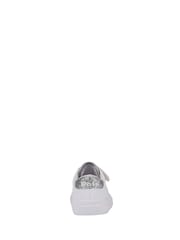 Polo Ralph Lauren White Glitter Kids Ryley PS Touch Fasten Strap Trainers - Image 2 of 8
