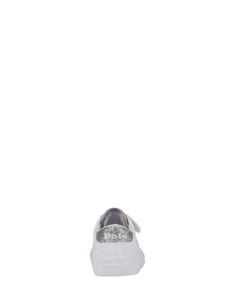 Polo Ralph Lauren White Glitter Kids Ryley PS Touch Fasten Strap Trainers - Image 2 of 8