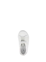 Polo Ralph Lauren White Glitter Kids Ryley PS Touch Fasten Strap Trainers - Image 4 of 8