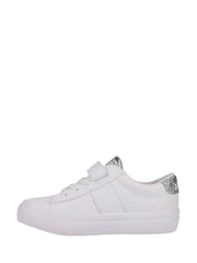 Polo Ralph Lauren White Glitter Kids Ryley PS Touch Fasten Strap Trainers - Image 8 of 8