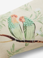 Pink/Green Printed Lovebirds Cushion - Image 5 of 5
