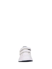 Polo Ralph Lauren White Hertiage Court IV Kids Touch Fasten Strap Trainers - Image 2 of 9
