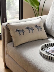 Embroidered Zebra Trio Cushion - Изображение 1 из 5