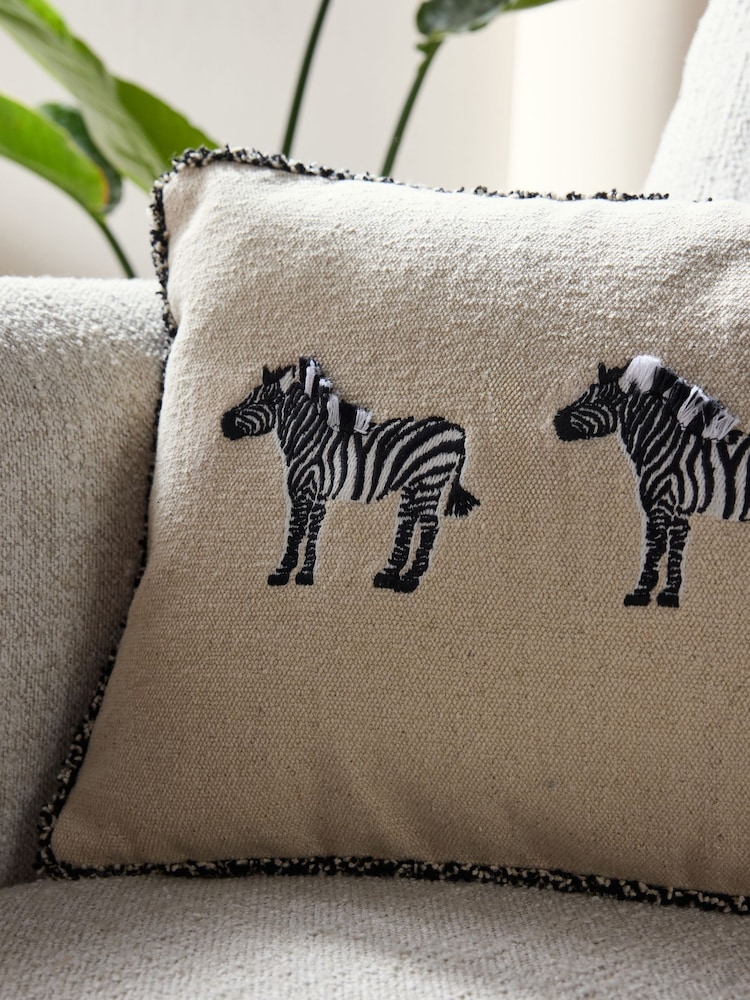 Embroidered Zebra Trio Cushion - Изображение 2 из 5