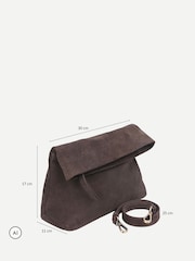 rjava - Off The Hook Amos Suede Fold Over Shoulder Bag - Slika 4 iz 4