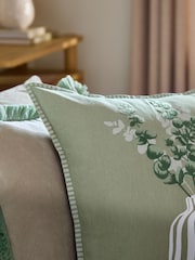 Sage Green Floral Vase Cushion - Image 2 of 5